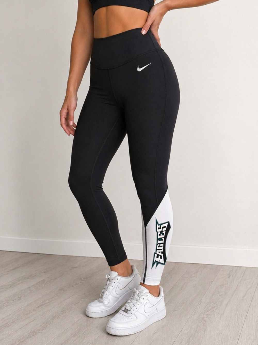 Nike NFL Leggings with White Eagles Panel